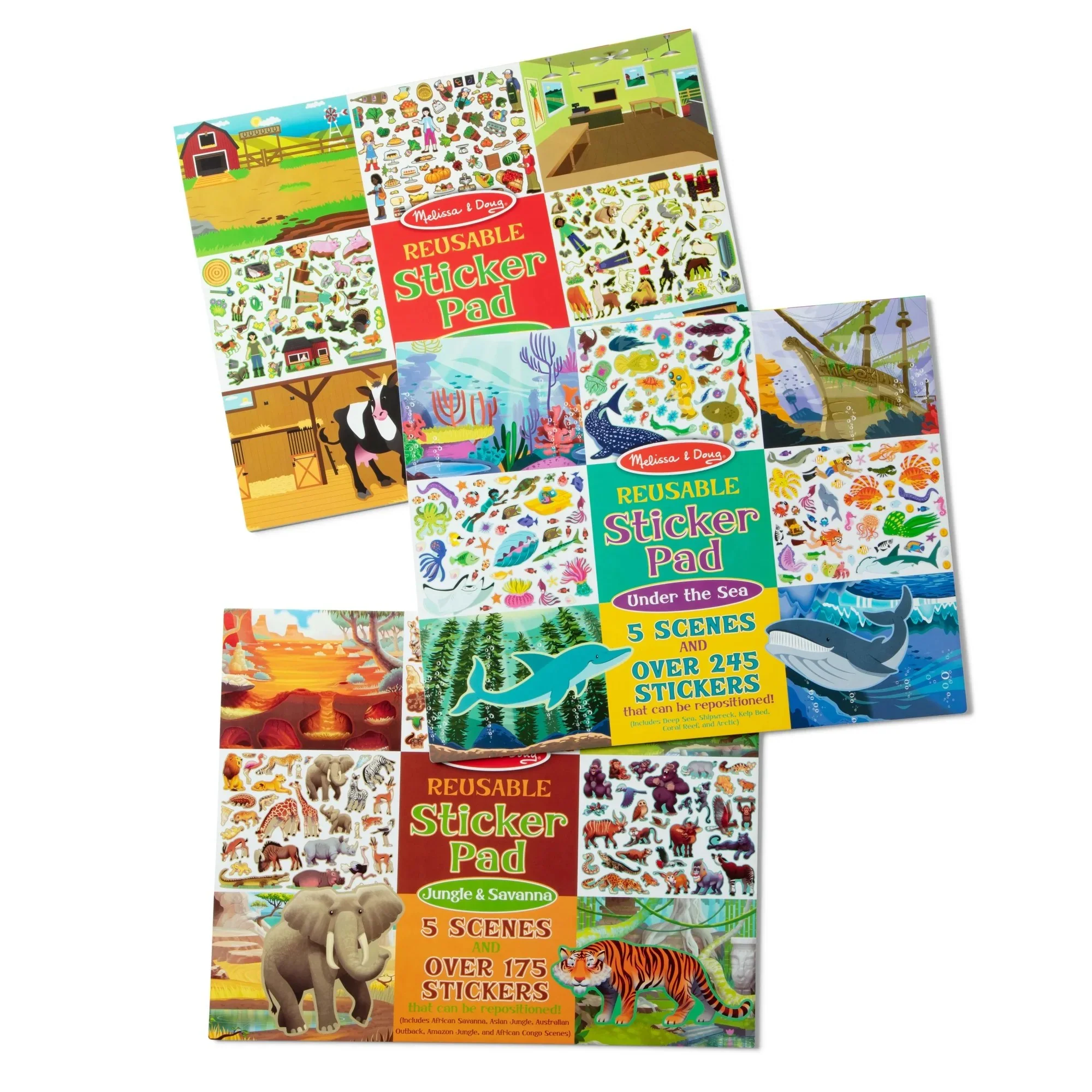Bundle of 3 Reusable Sticker Pads 93447