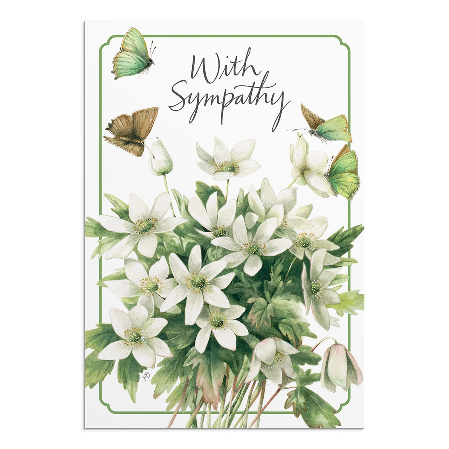 Butterflies Sympathy Boxed Greeting Cards 12-count J3355 - Image 2
