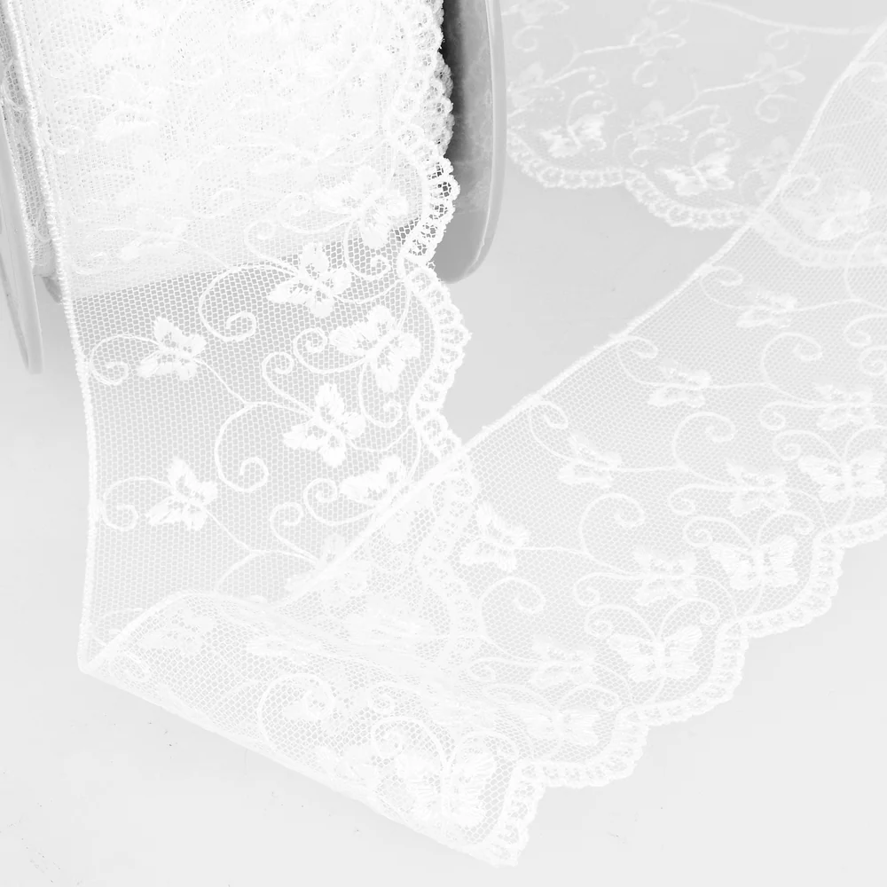 Butterfly Embroidered Tulle Lace 3536 65MM