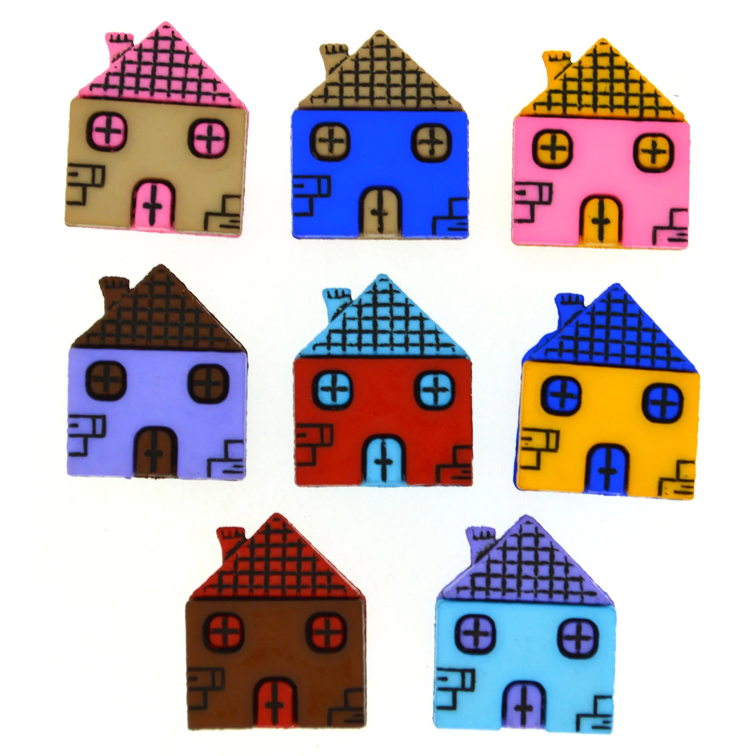 Buttons Little Houses 980