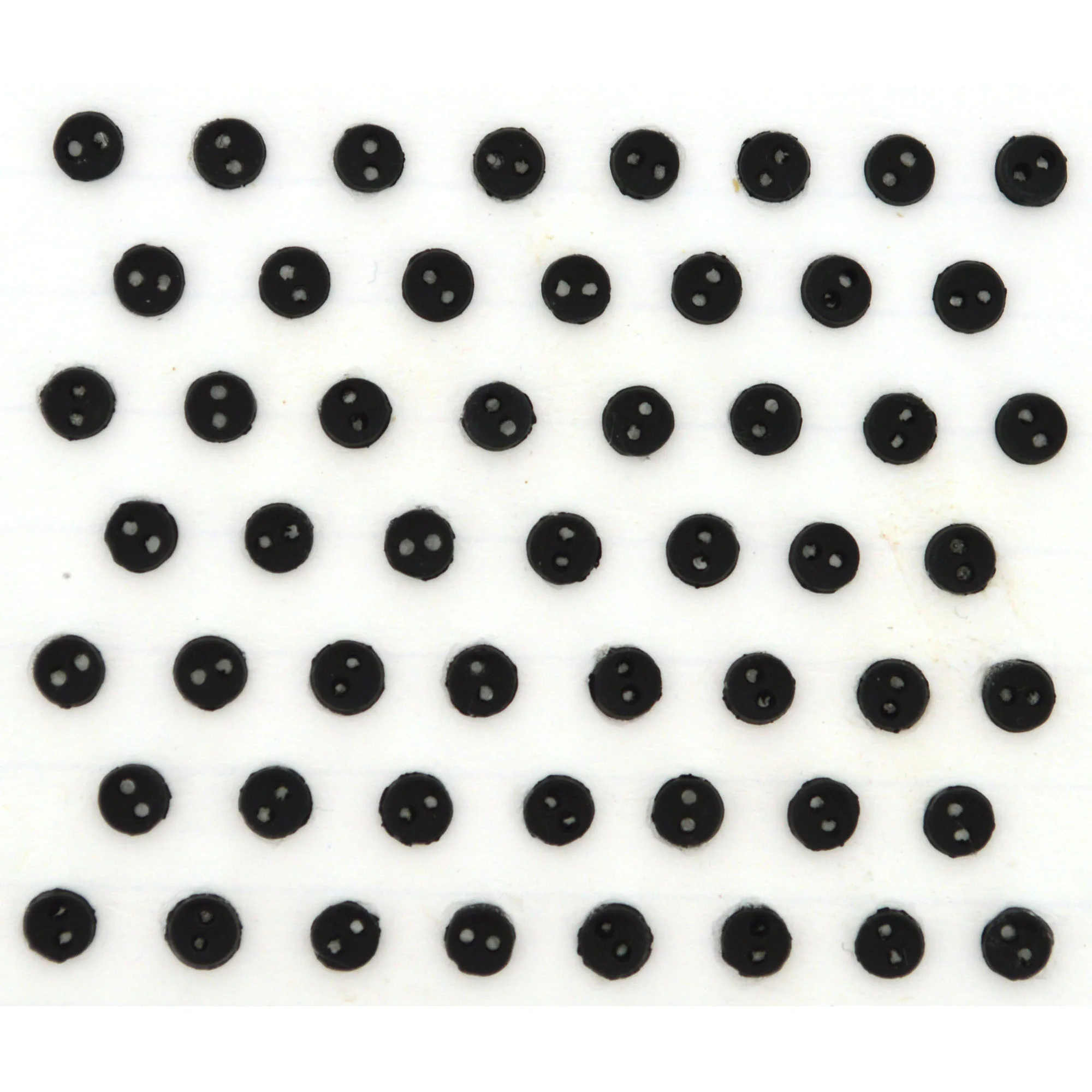 Buttons Micro Mini Round Black 3244