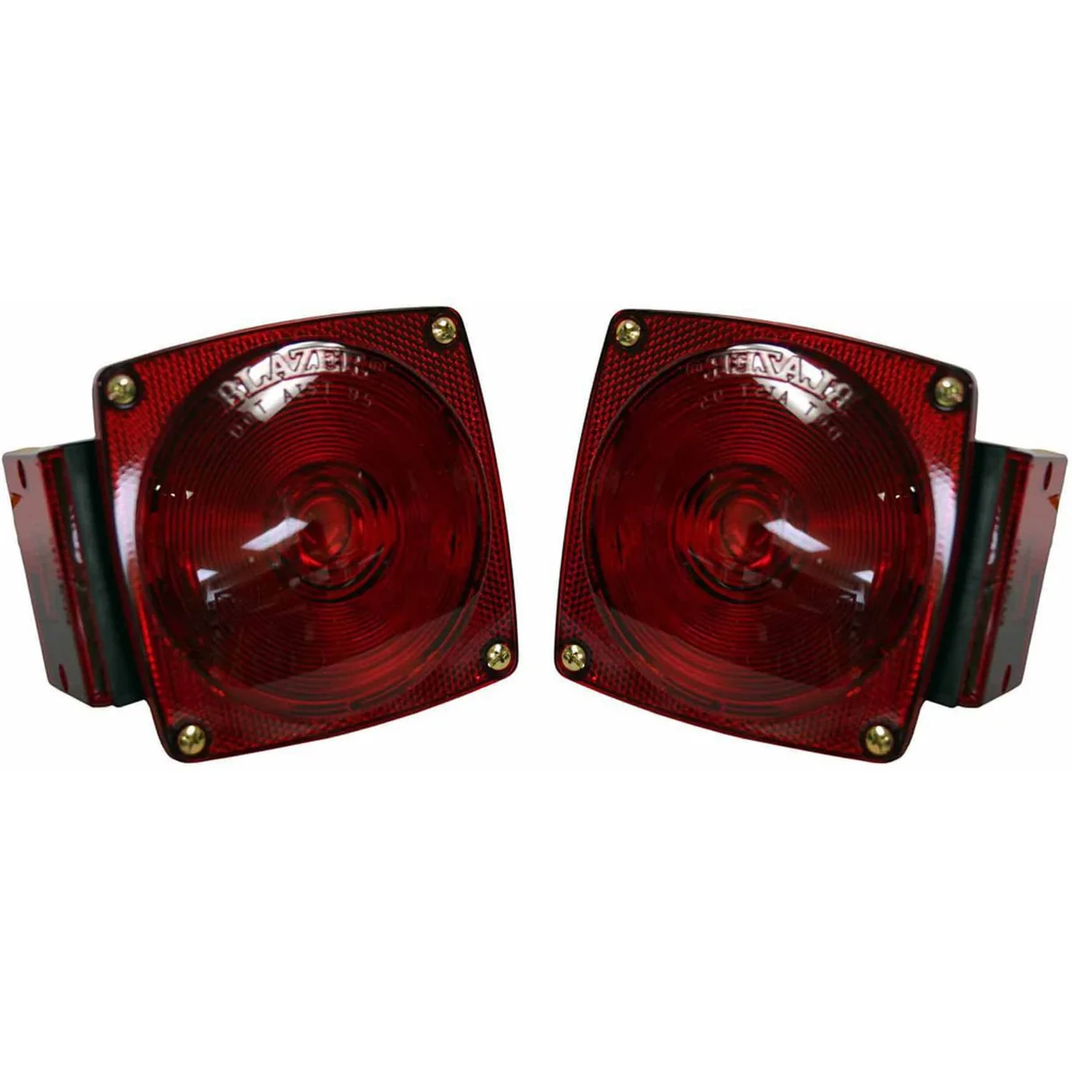 C6421 Square Submersible Trailer Light Kit Red