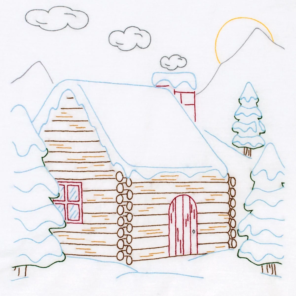 Cabin 18-Inch Quilt Blocks 732-740