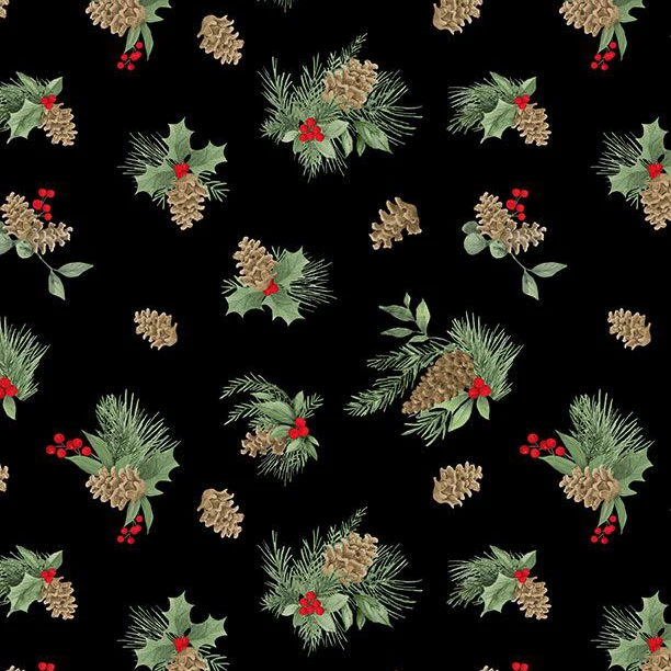 Cardinal Charm Collection Pine Toss Cotton Fabric 39931 - Image 2