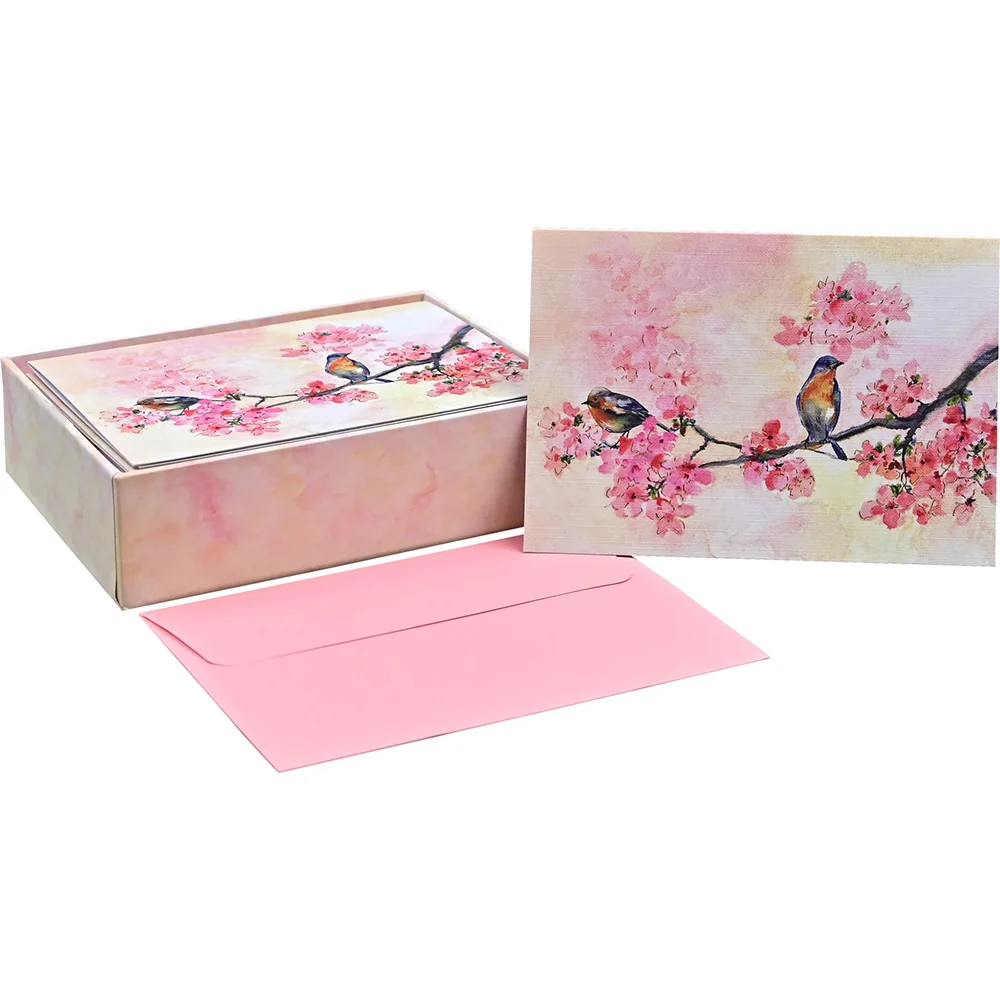 Cherry Blossoms in Spring Boxed Note Card Set 343123 - Image 3