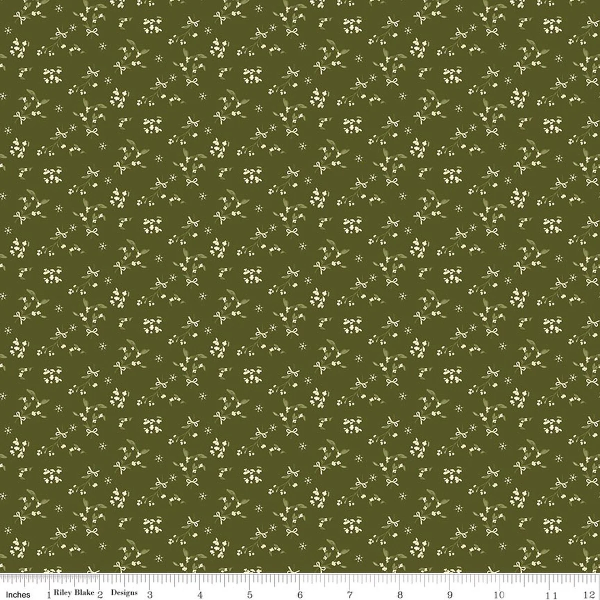Christmas Greeting Collection Berries Cotton Fabric C17662 - Image 2