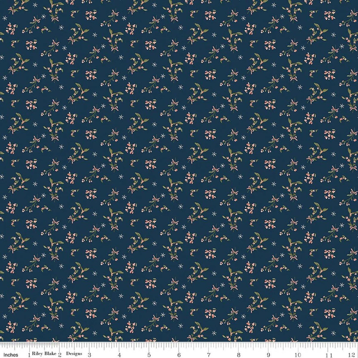 Christmas Greeting Collection Berries Cotton Fabric C17662 - Image 3