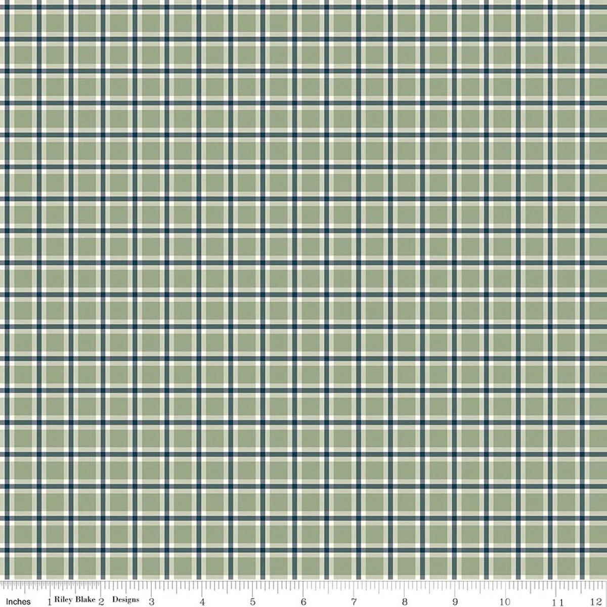 Christmas Greeting Collection Plaid Cotton Fabric C17665 - Image 2