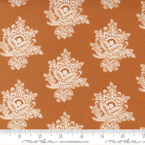 Cinnamon and Cream Collection Paisley Damask Cotton Fabric 20454 - Image 2