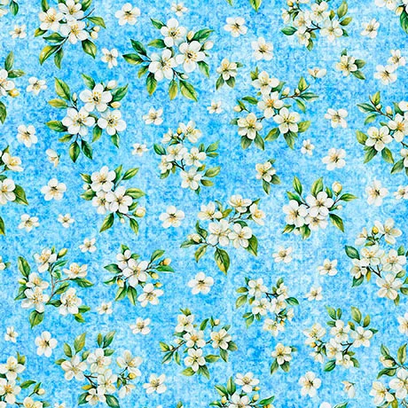 Citrus Bliss Collection Lemon Blossoms Cotton Fabric 31716