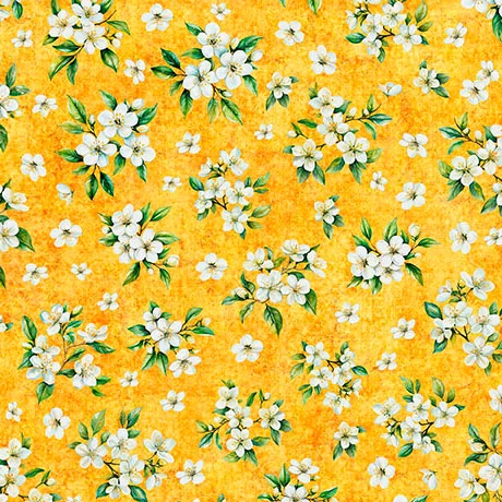 Citrus Bliss Collection Lemon Blossoms Cotton Fabric 31716 - Image 3