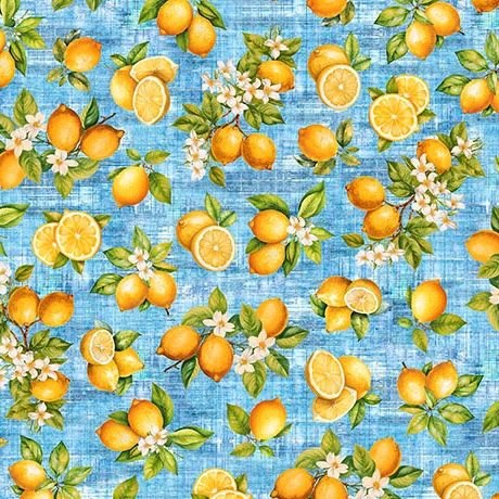 Citrus Bliss Collection Lemons Cotton Fabric 31714