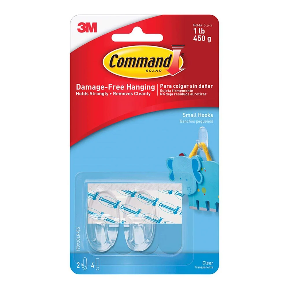 Command Clear Plastic Hooks 1709