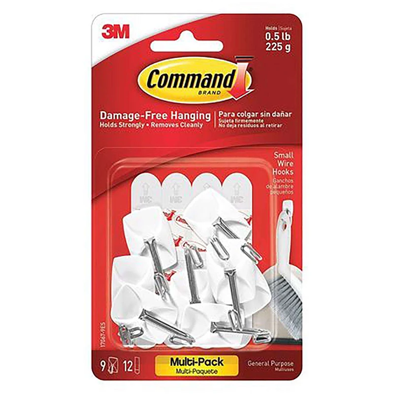 Command White Small Plastic Wire Hooks 17067 - Image 2