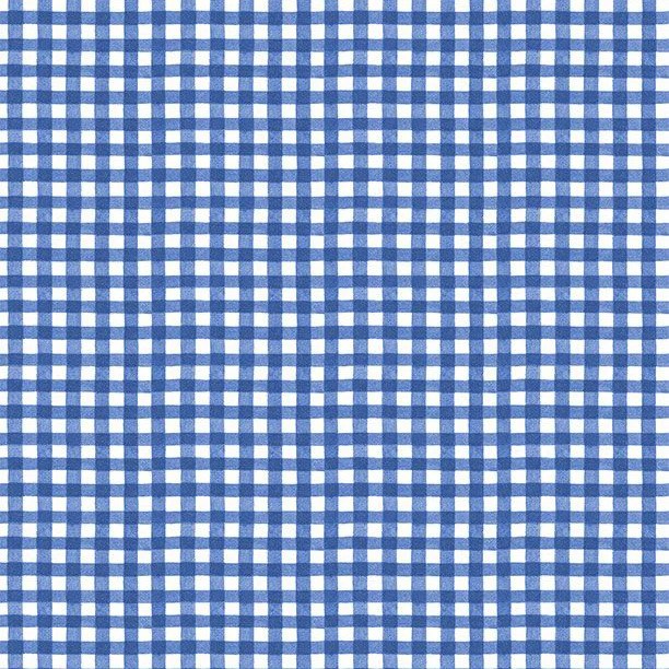 Country Blue Collection Gingham Cotton Fabric 39907