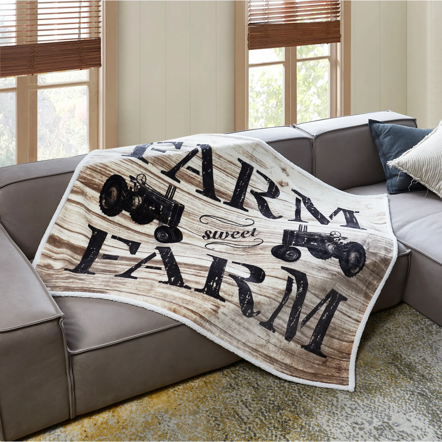 Cozy Flannel Sherpa Throws DTR - Image 3