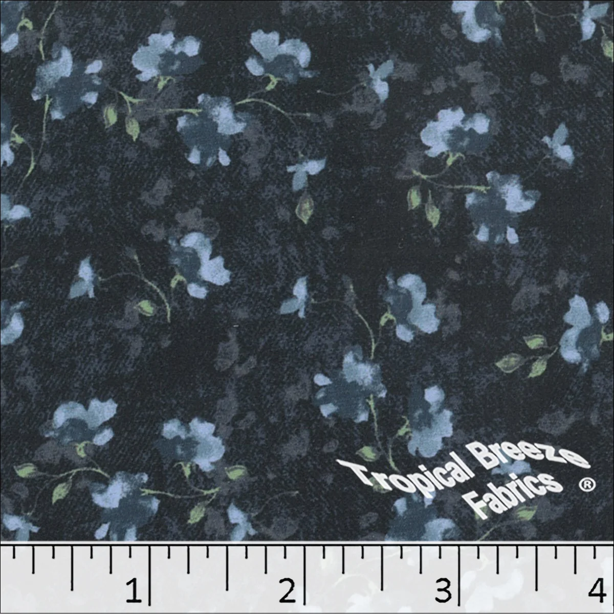 Crinkle Crepe Stretch Print Polyester Fabric 042510 - Image 3