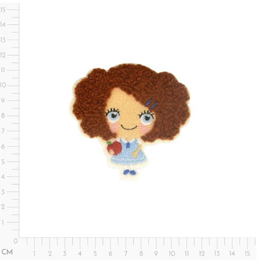 Curly Haired Girl Applique M16208 - Image 3