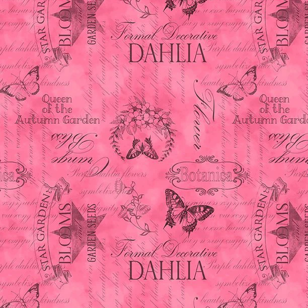 Dahlia Botanica Collection Ephemera Cotton Fabric 33927 - Image 2