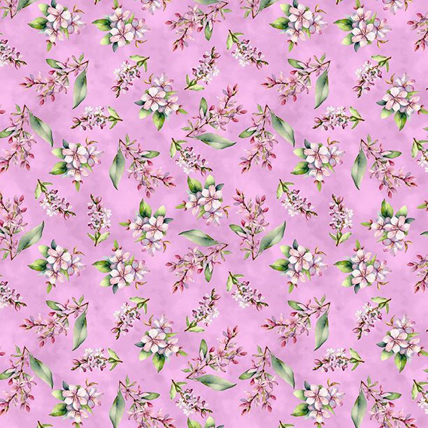 Dahlia Botanica Collection Small Floral Cotton Fabric 33925 - Image 2