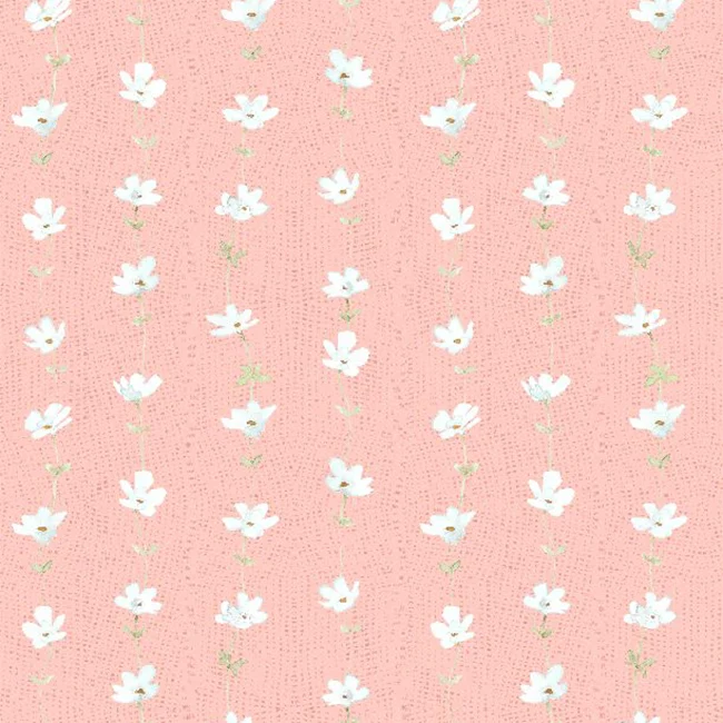 Daisy Days Collection Floral Stripe Cotton Fabric 83313