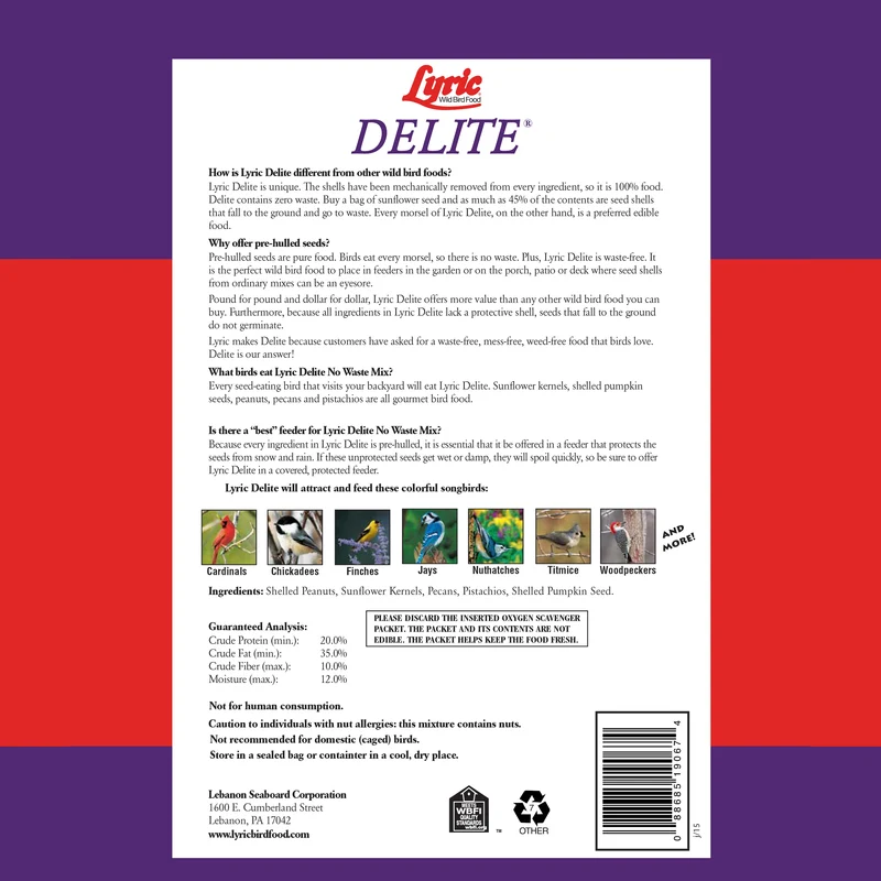 Delite No Waste Wild Bird Seed 26-47403 - Image 2