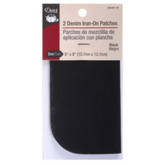 Denim Iron-On Patches Dark 55240-1D