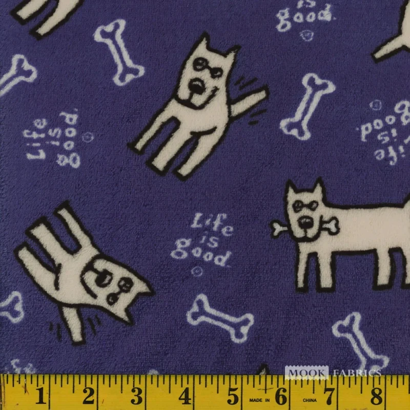 Dog Print Fleece Flannel Fabric 1379 - Image 3