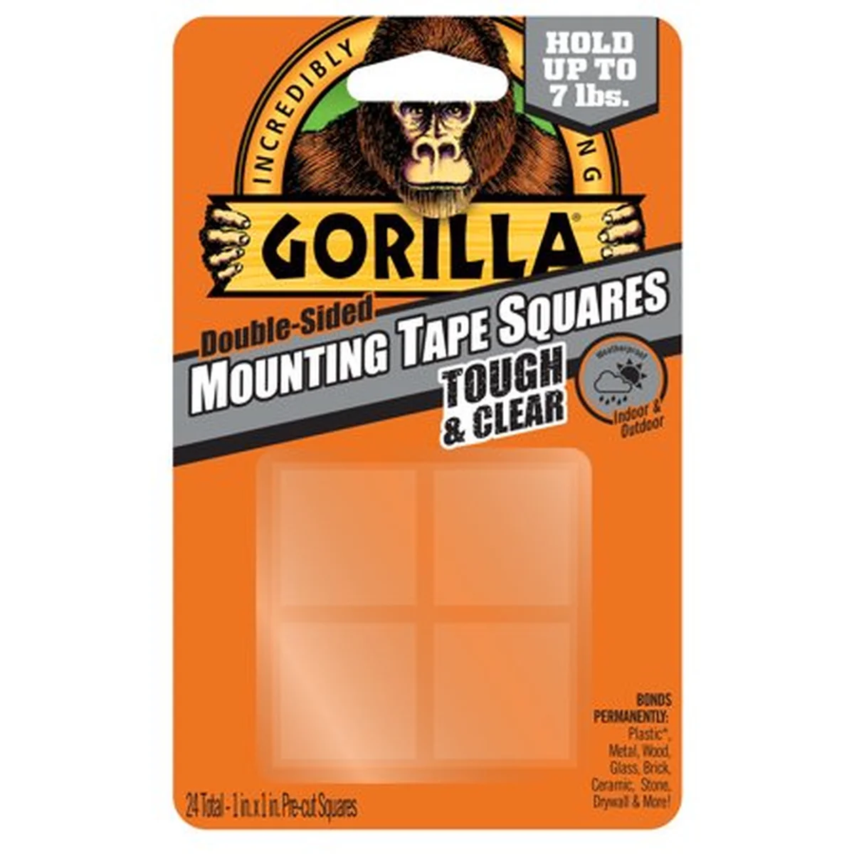 24-Pack Double-Sided Mounting Tape Squares