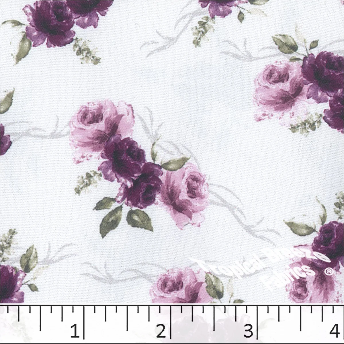 Dream Crepe Floral Print Fabric 042517 - Image 3