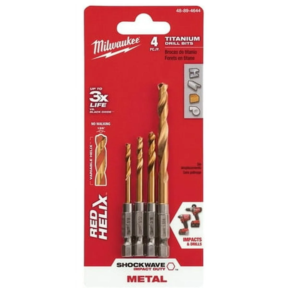 Drill Bit Set 4-Piece Titanium