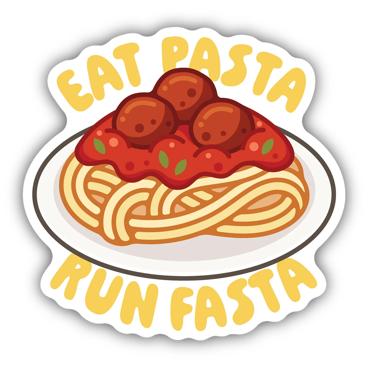 Eat Pasta Run Fasta Sticker 3244-LSTK