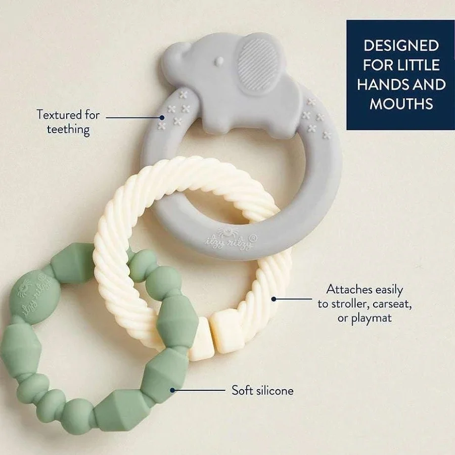 Elephant Itzy Loops Sensory Teether LP8469 - Image 2