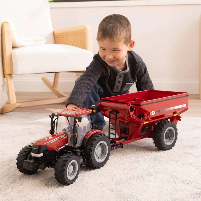 ERTL Big Farm 1:16 Case IH Puma 215 Tractor with J&M Grain Cart Wagon 44459 - Image 3