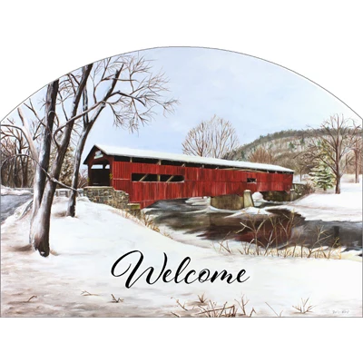 Fall & Winter Large Outdoor Decor Plaque - Image 9