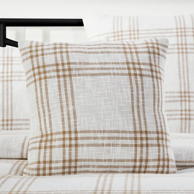 Farmhouse Plaid Throw Pillow 80 - Image 2