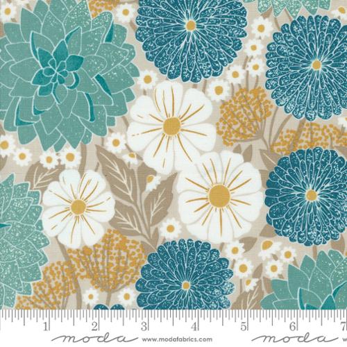 Field of Flowers Collection Dahlians and Zinnias Cotton Fabric 3310