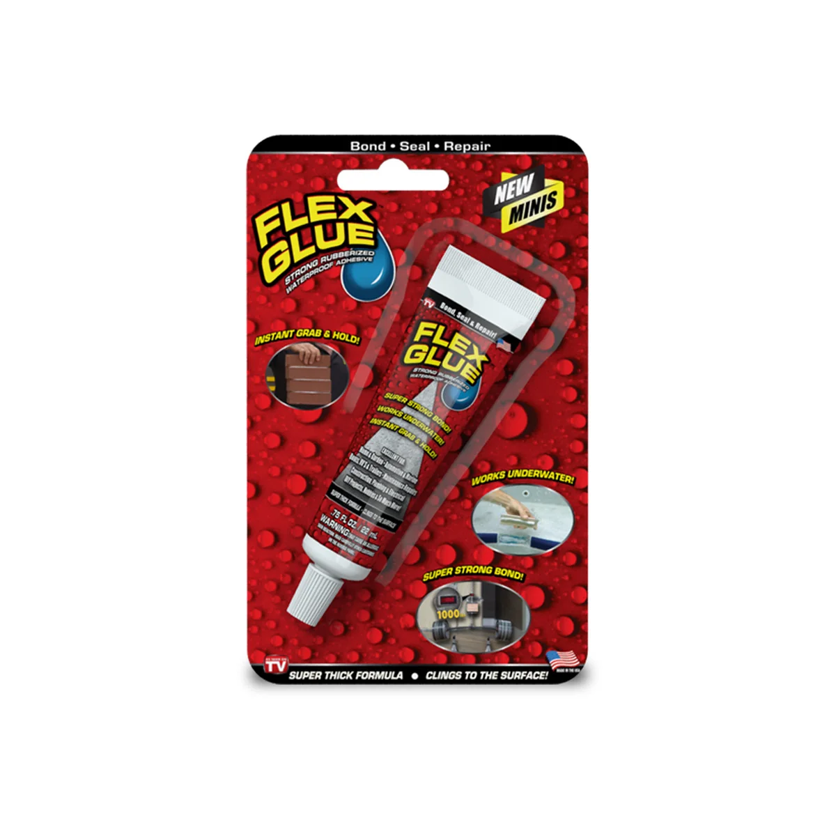 Flex Glue Mini White Rubberized Waterproof Adhesive Mini 0.75 oz
