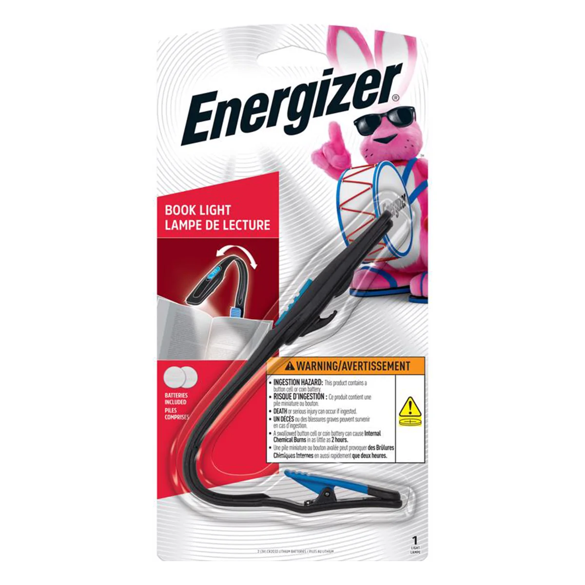 Flexible Book Light 11 lm LED Clip CR2032 Battery FNL2BU1CS
