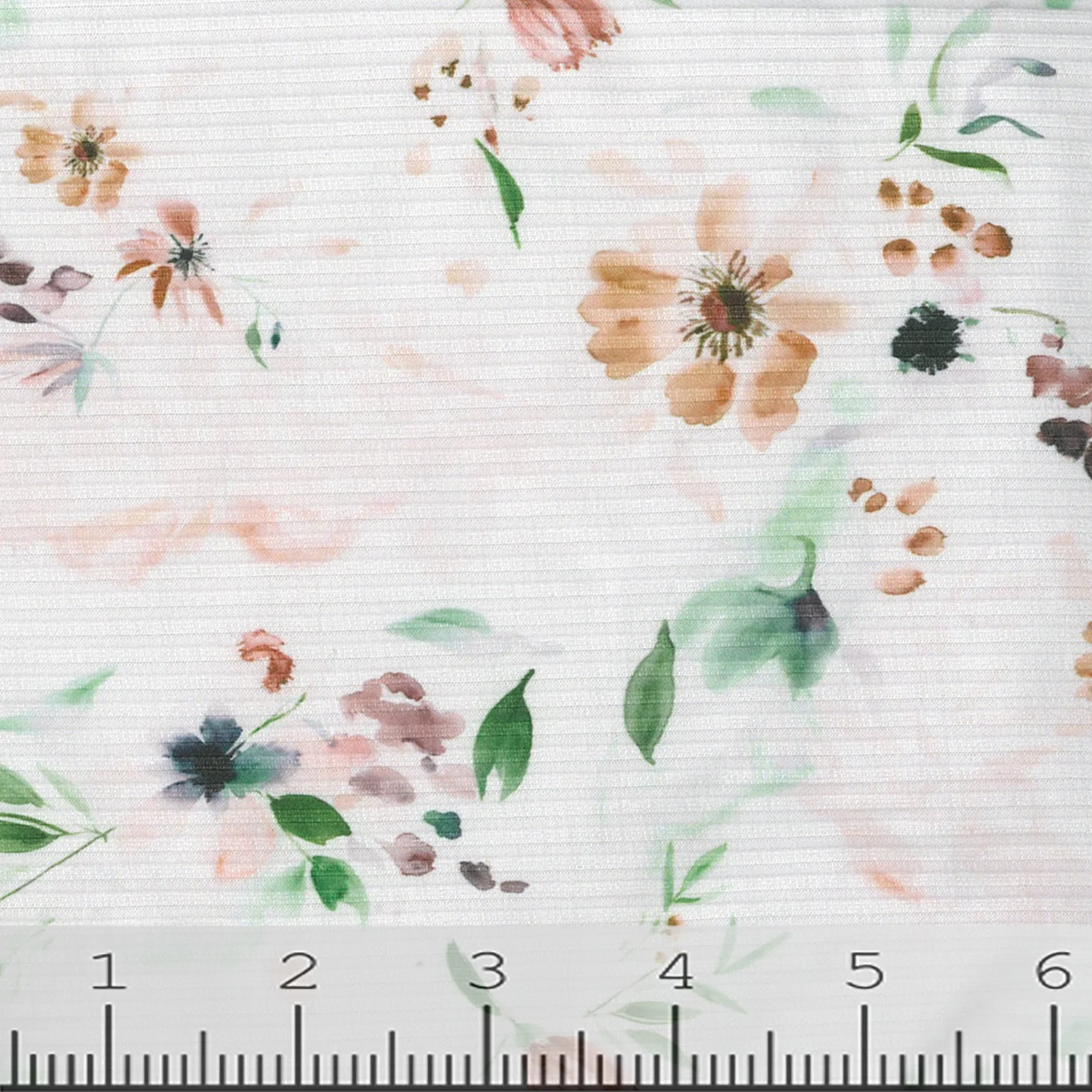Floral Print Rib Knit Fabric 246 - Image 3