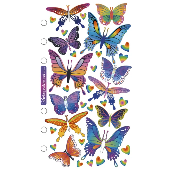 Foil Butterflies Stickers SPMT59