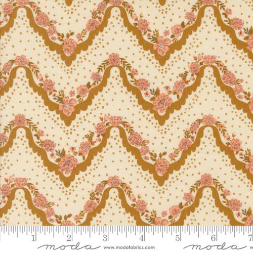 Foraged Found and Hand Me Down Collection Floral Stripes Cotton Fabric 45634