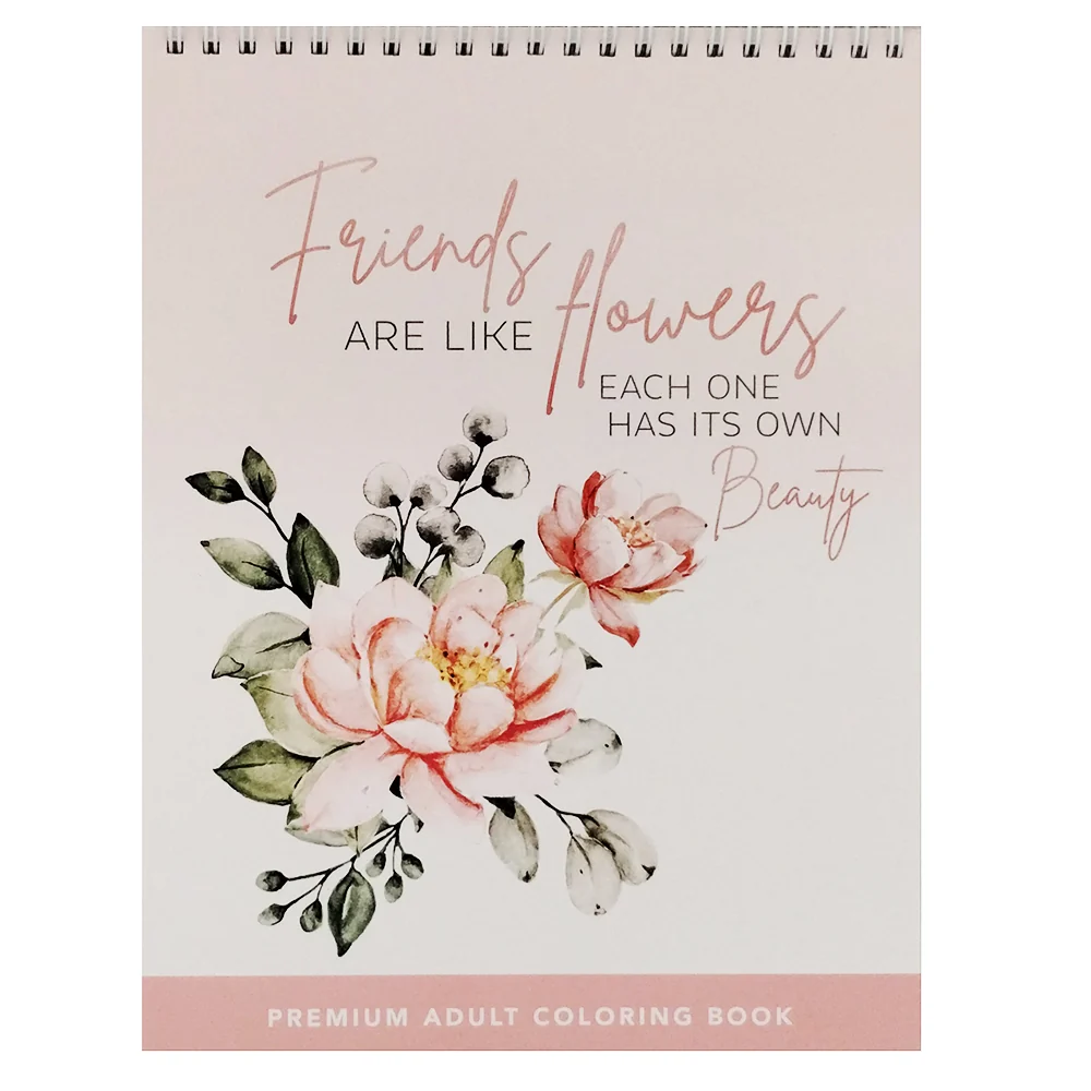 Friends and Flowers Adult Coloring Book 97197
