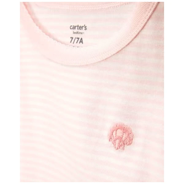 Girls' 4-Piece Short-Sleeve Seashell Pajama Set 3S384010 - Image 2