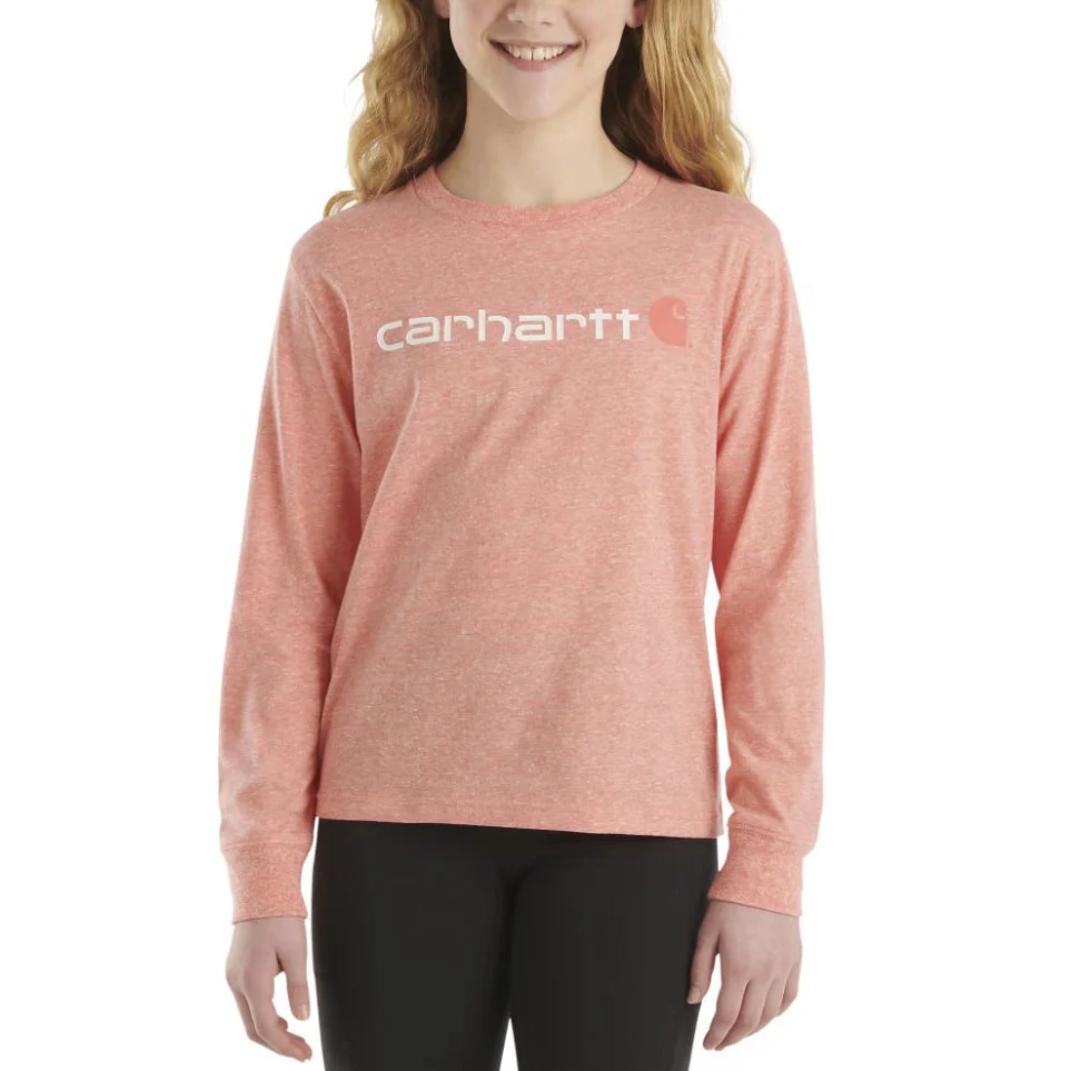 Girls' Core Logo Long-Sleeve T-Shirt CA9978 - Image 2