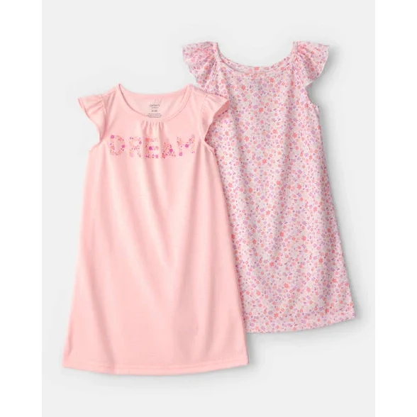 Girls' Dream Floral Night Gown 2-Piece 3U876310