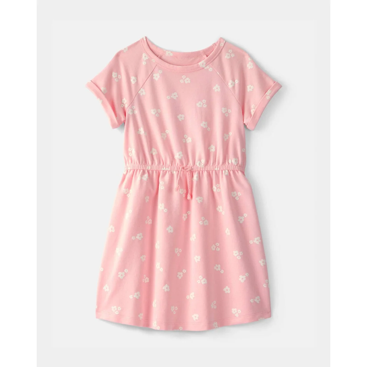 Girls' Floral French Terry Dress - Pink 3U459510