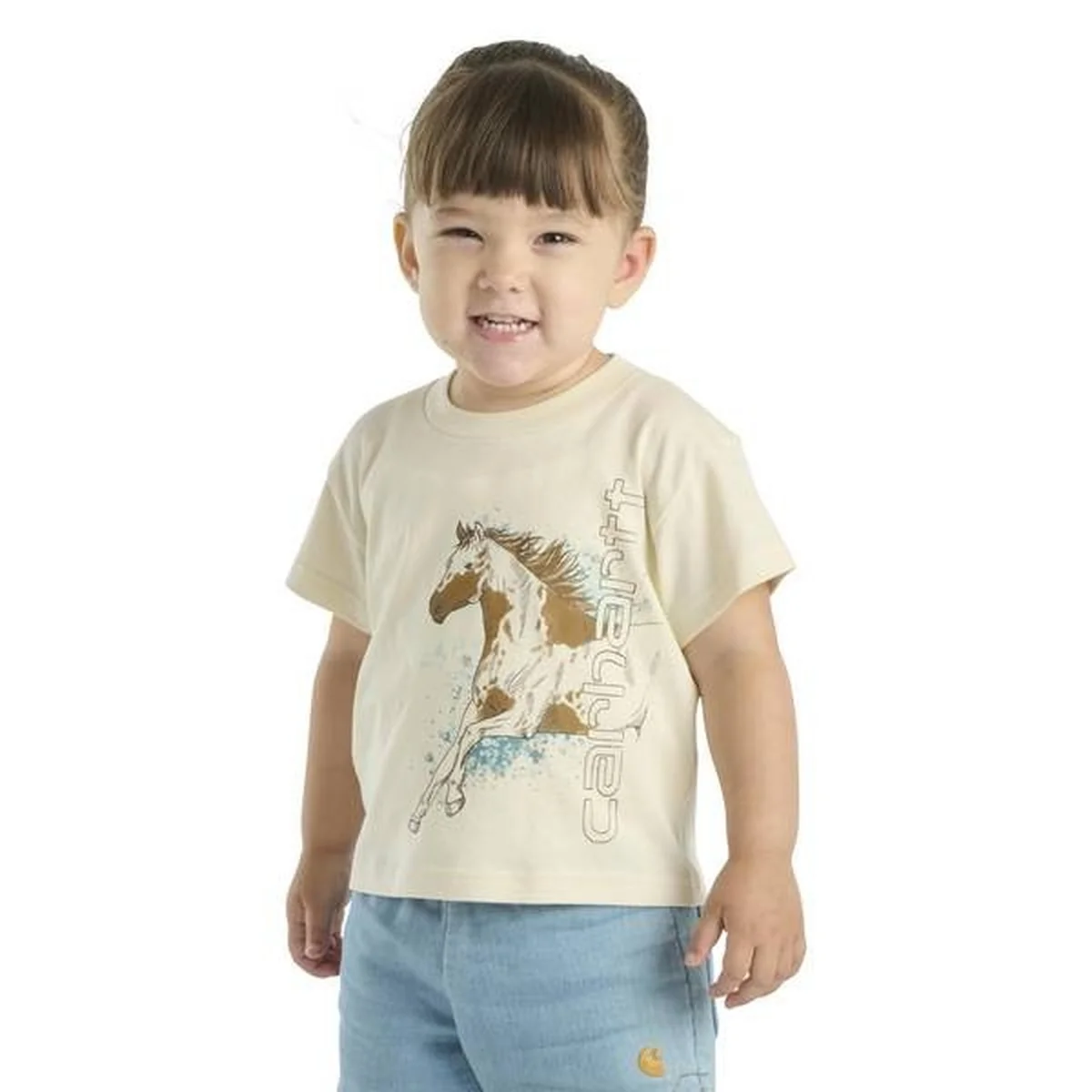 Girls' Horse Graphic Short Sleeve T-Shirt CA7116