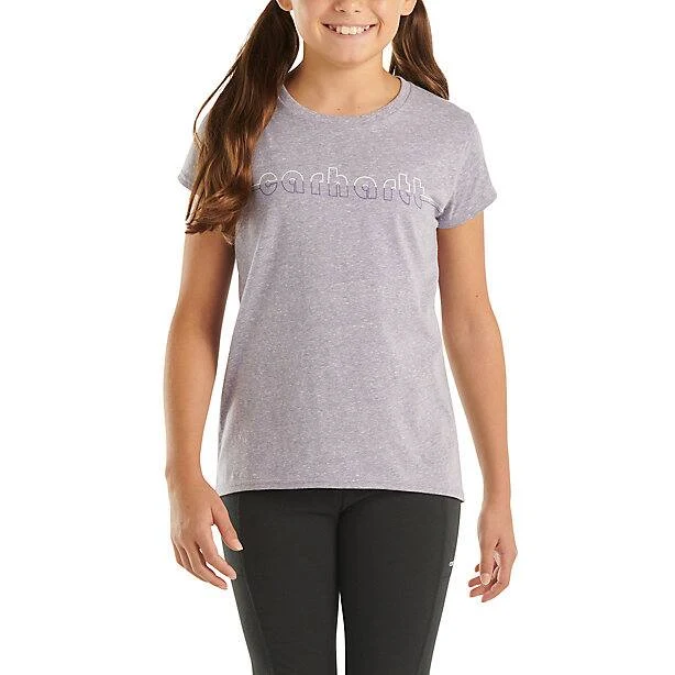 Girls' Short-Sleeve Logo T-Shirt CA7014 - Image 2
