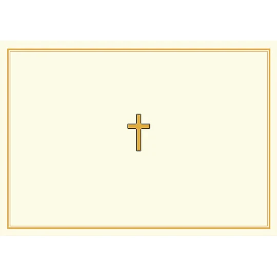 Gold Cross Boxed Note Cards 306296